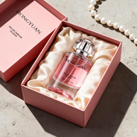 Flacon de parfum en verre personnalisé de forme géométrique 50 ml, finition mate, boîte de marque de parfum de luxe, 100 pièces MOQ