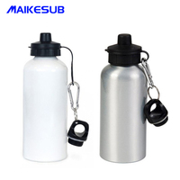 Botella de aluminio blanca de doble cubierta para bebidas al aire libre, botella clásica de alta calidad, al por mayor, sublimación