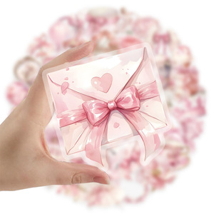 50 pezzi trasparenti simpatici fiabe rosa giovani ragazze da nubile per animali domestici impermeabili adesivi per Laptop per decorazione - Product Image 6