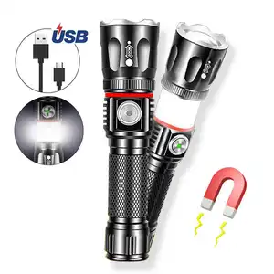 Built-In 1200Mah Lithium Battery Ip66 Portable Safety Hammer Led Rechargeable Flashlights Torches