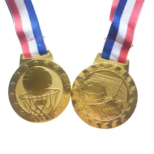 Nieuwe Design School Voetbal Medaille Award Lege Metalen Voetbal Medaille Lint Voor Sublimatie Goud Zilver Brons Custom Sport Medaille