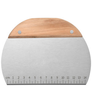 Utensile da Cucina in Acciaio Inox per Impasto e <span class=keywords><strong>Farina</strong></span>, Coltello per Pasticceria e Raschietto per Torte con Scala Graduata - Product Image 1
