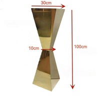 Centre de table de mariage en or et argent, support de fleurs de mariage en métal haut et pliable pour la décoration de mariage à domicile