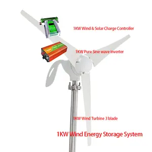 12V 24V 100W 200W 300W 400W Horizontale Windgenerator-Windkraft anlage für Hybrid-Wind-Solaranlage
