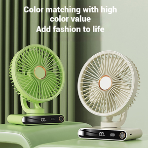 ODM Bladeless Foldable Rechargeable USB <b>Table</b> Fan Light with LED Display Hotel Use Air Circulation Cooling - Product Image 3