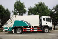 Compacteur de déchets mobile manuel diesel en acier inoxydable avec boîte de vitesses 4x2, camion à ordures compressées télécommandé