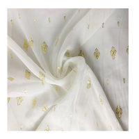 Tissu jacquard en polyester pur, vente en gros d'été, dobby pur, tissu en brocart, robe lurex de luxe