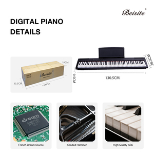 Beisite S-213 88 phím từng bước trọng lượng tiêu chuẩn Bàn phím Piano kỹ thuật số bàn phím Piano điện tử piano điện - Product Image 2