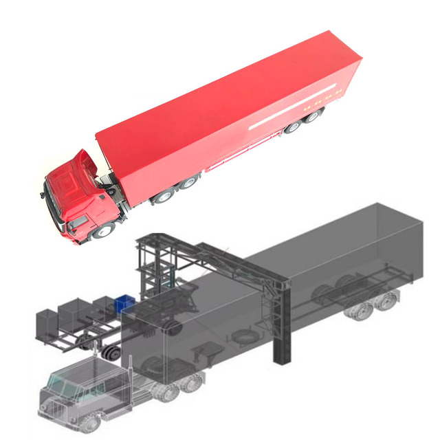 Horizontal Vertical X-ray Detecting Truck Security Mobile Container Inspection Scanner for Seaport Custom Inspection