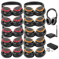 Système audio silencieux complet à prix d'usine, couverture 500 m, casque et émetteur HiFi Silent Disco pour conférence silencieuse
