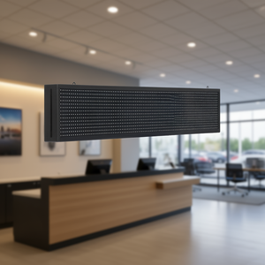 Panneau d'affichage numérique couleur P10 à défilement 40x8 pouces, enseigne LED programmable pour installation fixe en intérieur - Product Image 2