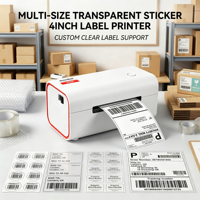 Printer Label Thermal USB Bluetooth 4x6 Printer Label Thermal Nirkabel untuk Pengiriman Waybill dengan Stand