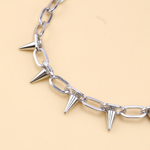 Cadena de cintura con tachuelas de aleación de zinc de 65 cm, diseño de púas, estilo hip hop moderno, para uso diario. - Product Image 4