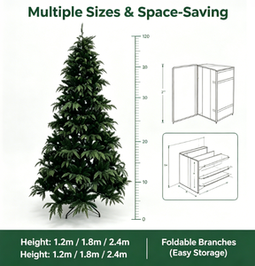 <span class=keywords><strong>Sapin</strong></span> de Noël artificiel réaliste de qualité supérieure |   Branches articulées en PE/PVC floquées |   Support pliable en métal |   Résistant aux flammes | - Product Image 5