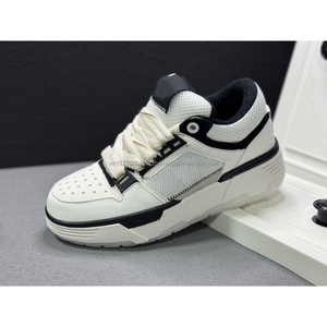 Sneakers Chunky de Luxe pour Hommes, Chaussures Blanches en Maille à Lacets, Plateforme Respirante, Bout Rond, Semelle en Caoutchouc - Product Image 1