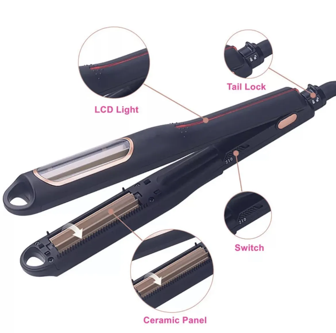 ماكينة تجعيد الشعر الأوتوماتيكية السيراميك سهلة الاستخدام الرائجة البيع الاحترافية LCD تجعيد الحديد sokany آلة تجعيد الشعر