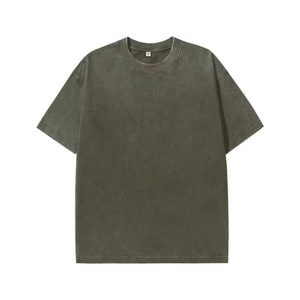 T-shirt pour homme 230g, coupe classique, polyester/coton, délavé, écologique, décontracté, manches courtes, vêtements de sport - Product Image 4