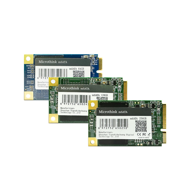Factory Wholesale Microthink MSATA 64GB 128GB 256GB SSD 512GB Read 520MB/S Write 470MB/S MINI PCI-E for Laptop
