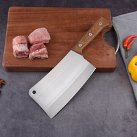 Couteau de boucher professionnel robuste avec manche en bois, hachoir à désosser très populaire pour la viande et les légumes, couteau de cuisine