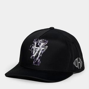 Casquettes Snapback personnalisées OEM à 5 panneaux avec logo sérigraphié, mélange nylon/coton, broderie structurée, visière incurvée - Product Image 3