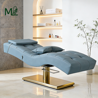 Nouveau Lit de Beauté Électrique en Forme de S Doré pour Cils, Table de Massage Tatouage Courbée Ajustable pour Salon, Spa et Soins du Visage