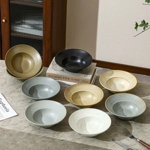 Vente en gros de bols à soupe profonds en poterie artisanale, vaisselle de cuisine et de restaurant, bols à pâtes et à ramen en céramique de 8 pouces, bol à dîner en porcelaine - Product Image 2
