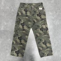 Pantalon cargo camouflage personnalisé pour homme, imprimé intégral, coupe large, Ripstop, multi-poches boutonnées, style Hip Hop Streetwear, mode décontractée, ourlet effiloché