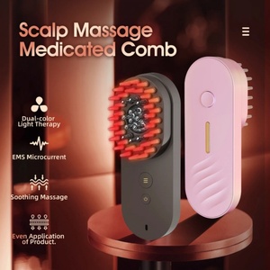 Peine desenredante tipo pala para el cabello, máquina de restauración y crecimiento capilar, aplicador de medicamentos EMS para el cuero cabelludo - Product Image 2