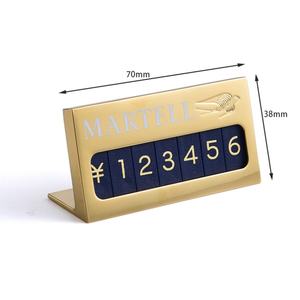 Etiquetas de Precio Personalizadas para Relojes de Joyería, Mini Cubos de Aleación de Zinc, Portaetiquetas de Precio Digital de Metal - Product Image 2