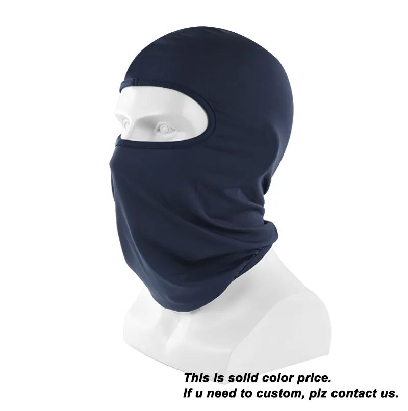 Unisex logotipo personalizado completo sobre la cara impresa máscara de esquí a prueba de viento motocicleta máscara facial pasamontañas
