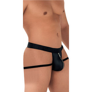 PATON FACTORY PERSONNALISÉ Sexy Hommes Faux <span class=keywords><strong>Cuir</strong></span> Strings Jockstrap Lingerie Avec Zip Fetish Underwear Tangas Slip Homme - Product Image 5