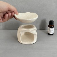 Maßgefertigter OEM Keramik-Duftlampe mit Matt-Finish und Hohlschnitt für Teelicht, Wachsschmelze und Ätherische Öle - Nordische Wohnraumdekoration