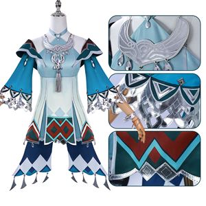 Disfraz de Cosplay de Lan Yan del Juego <span class=keywords><strong>Genshin</strong></span> <span class=keywords><strong>Impact</strong></span>, Peluca, Zapatos, Anillos, Accesorios, Conjuntos de Disfraces, Estilo Chino de Halloween, Vestido Elegante para Mujer - Product Image 2
