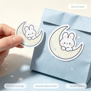 Wholesale Rabbit Die Cut <b>Stickers</b> <b>Waterproof</b> Cartoon Bunny Die Cut Decorative Sealing <b>Stickers</b> For Gift Packaging - Product Image 1