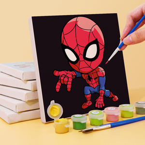 6x8 pulgadas, dibujos animados creativos Spider Man Mini retrato pintura al óleo Digital, adecuado para habitaciones de niños y decoración del hogar - Product Image 3
