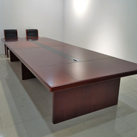 Prix bon marché 2.8M 3.2M grand bureau de réunion mobilier de bureau Table en bois massif Table de négociation