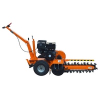 Mini-trancheuse à essence Ducar/B&S/Loncin 15 ch, profondeur de creusement de 60 cm pour la pose de câbles, machines agricoles