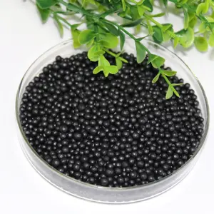 Amino asit humik asit Npk organik gübre 12-3-3 kaplanmamış siyah granül kaplı parlak topları gübre