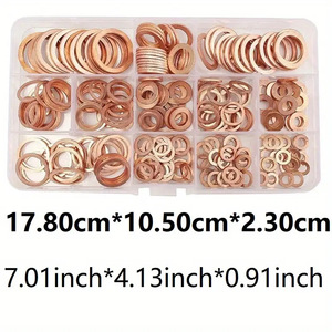 Copper Flat Gasket Set 30 Mm Outer Diameter 10 Mm Inner Diameter 1.5 Mm Thickness For Oil Sealing Applications - Product Image 5