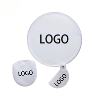 Op maat gemaakte bedrukte polyester vliegende schijf ronde handvouwbare ventilatorhoes opvouwbaar met aangepast logo zakje aangepaste kleur recyclebaar