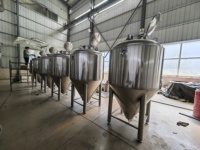 Cuve de stockage de fermenteur conique en acier inoxydable 300L coque extérieure brossée polie à l'intérieur de l'équipement de brassage domestique entièrement soudé
