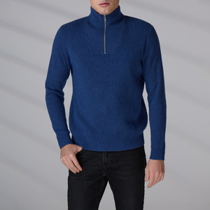 Pull en maille à col montant pour homme, en laine mérinos, à manches longues, idéal pour l'hiver, vente en gros - Product Image 1