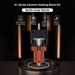 Nouveau kit de mise à niveau Hotend pour la série K1/K1 Max, bloc chauffant en céramique, buse à changement rapide Unicorn, 300C, 600 mm/s, imprimante 3D - Product Image 2