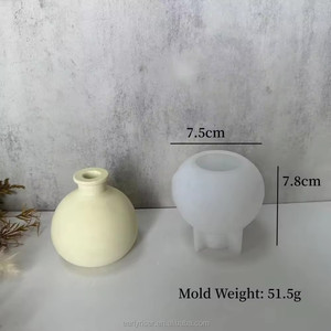 Awal Riser vas bulat cetakan silikon DIY beton bunga wadah untuk rumah kantor dekoratif kerajinan - Product Image 6