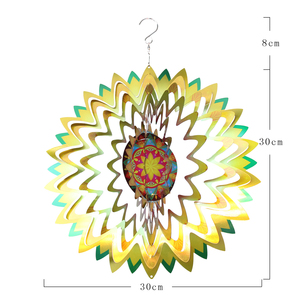 Wholesale Colorful Home Outdoor <b>Garden</b> Decor Yard Hanging 3d Metal Stainless Steel Wind Spinner - Product Image 6