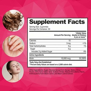 Las gomitas de biotina más populares contienen 10000 mcg de biotina, promueven la digestión y aportan energía al cabello. - Product Image 2