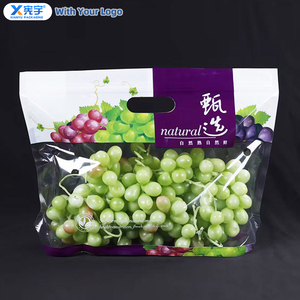 Sacs de conservation alimentaire anti-buée en plastique de qualité alimentaire imprimés sur mesure, réutilisables, pour fruits frais, raisins, citrons, laitues - Product Image 6