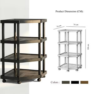 Étagère de rangement en plastique traditionnelle à 3 niveaux, durable, facile à assembler, pour garde-manger, bureau, placard, garage - Product Image 3