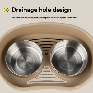 Nouveau bol <span class=keywords><strong>pour</strong></span> <span class=keywords><strong>chien</strong></span> <span class=keywords><strong>Anti</strong></span>-<span class=keywords><strong>débordement</strong></span> sans <span class=keywords><strong>débordement</strong></span> support de bol de nourriture <span class=keywords><strong>pour</strong></span> <span class=keywords><strong>chien</strong></span> ensemble de bol de nourriture et d'eau en acier inoxydable - Product Image 4