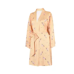 Vrouwen 2021 Nwe Stijl Satijnen Kimono Gewaden Voor Pyjama Homewear Nachtkleding Loungewear